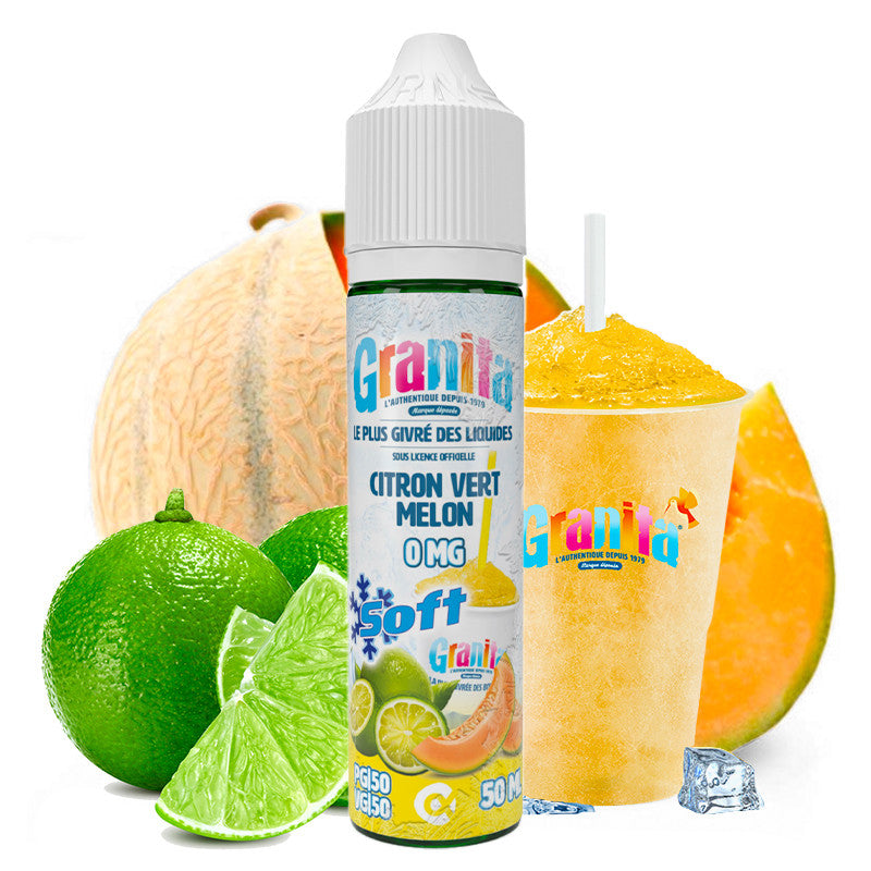 E-Liquido Lime Melon - Granita Soft by Alfaliquid | 10ml, 50 ml "Shortfill 60 ml" (Melone Di Lime) | 50/50