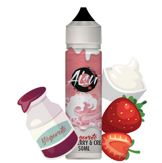 E-Liquide Strawberry & Cream - Shortfill Format - Aisu Yoguruto by Zap! Juice (Crème de fraises) | 50ml | 70/30