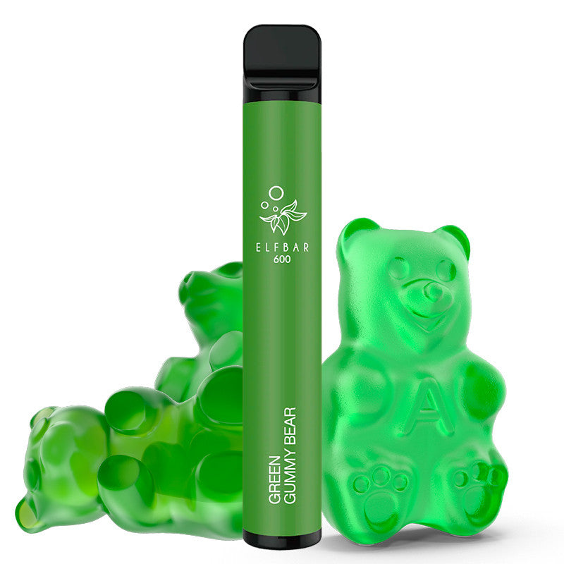Elf Bar 600 - Green Gummy Bear 20mg - Einweg Disposable