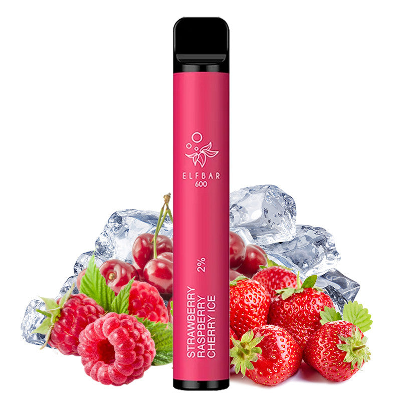 Elf Bar 600 - Strawberry Raspberry Cherry Ice 20mg - Einweg Disposable