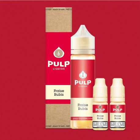 E-Liquide Fraise Rubis - Pulp | 10 ml, 60 ml avec nicotine | 30/70