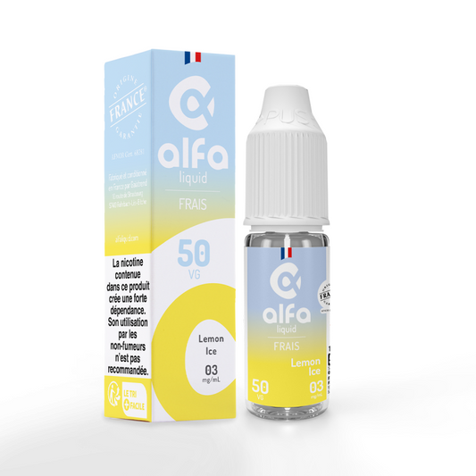 E-Liquide Lemon Ice - Alfaliquid | Frais | 10 ml | 50/50