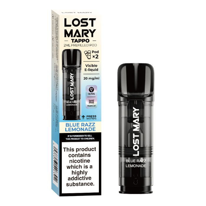 Lost Mary Tappo - Blue Razz Lemonade - Prefilled Replacement Cartridge