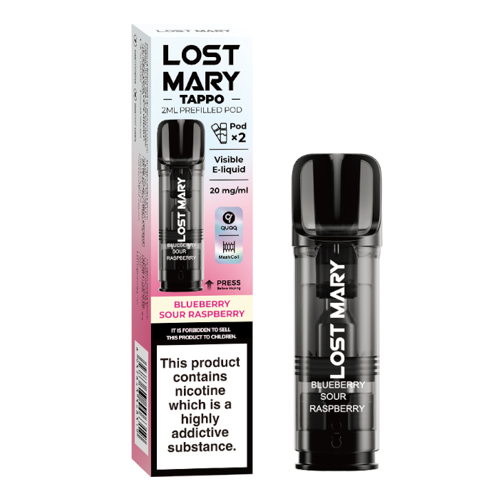 Lost Mary Tappo - Blueberry Sour Raspberry - Prefilled Replacement Cartridge