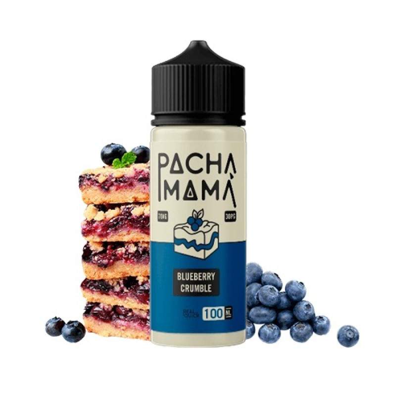 Pacha Mama - Blueberry Crumble, 100ml, E-Liquide | 70/30 (Myrtilles & pâte brisée)