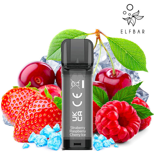 Elf Bar Elfa - Strawberry Raspberry Cherry Ice - Vorgefüllte Ersatz Cartridge