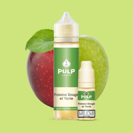 E-Liquide Pomme Rouge et Verte - Pulp | 60 ml avec nicotine | 30/70