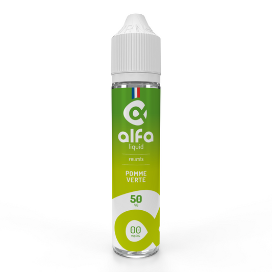 E-Liquid Pomme Verte - Alfaliquid (Green Apple) | Fruity | 10ml, 50ml in 70ml | 50/50
