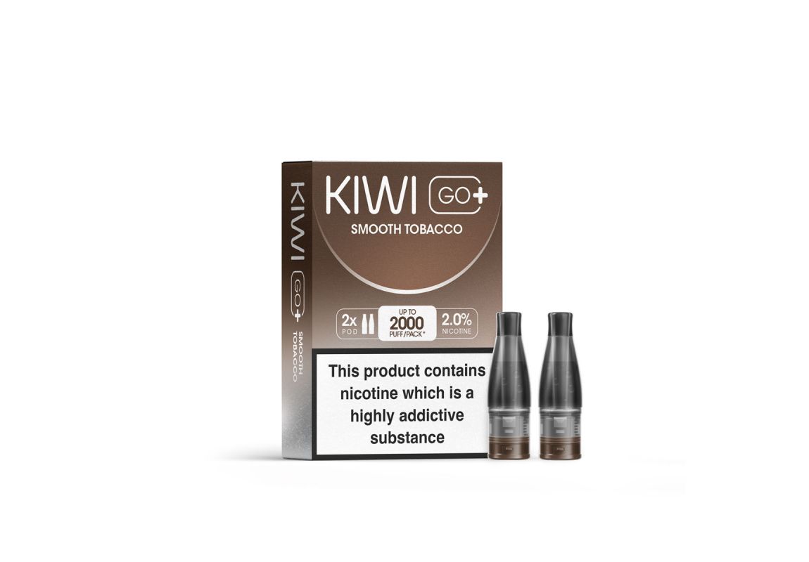 Kiwi GO PLUS cartridges - Smooth Tobacco - Kiwi Vapor | Pack x2