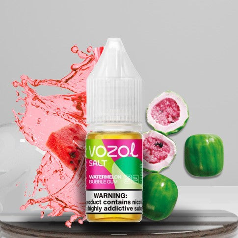 Watermelon Bubblegum 10ml Nic Salts | 20mg | 50/50 E-Liquid | Vozol