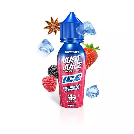 Just Juice Ice Wild Berries & Aniseed, 50ml, E-Liquide | 70/30 (Baies sauvages glacées & anis)
