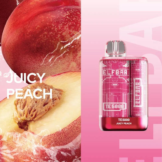Juicy Peach 20mg - Elf Bar TE5000 - Disposable