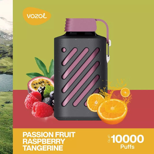 Passionfruit Raspberry Tangerine 20mg Vozol Gear 10000, Einweg Disposable