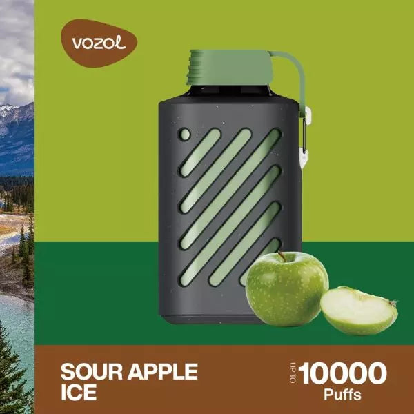 Sour Apple Ice 20mg Vozol Gear 10000, Einweg Disposable